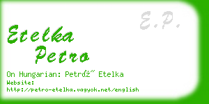 etelka petro business card